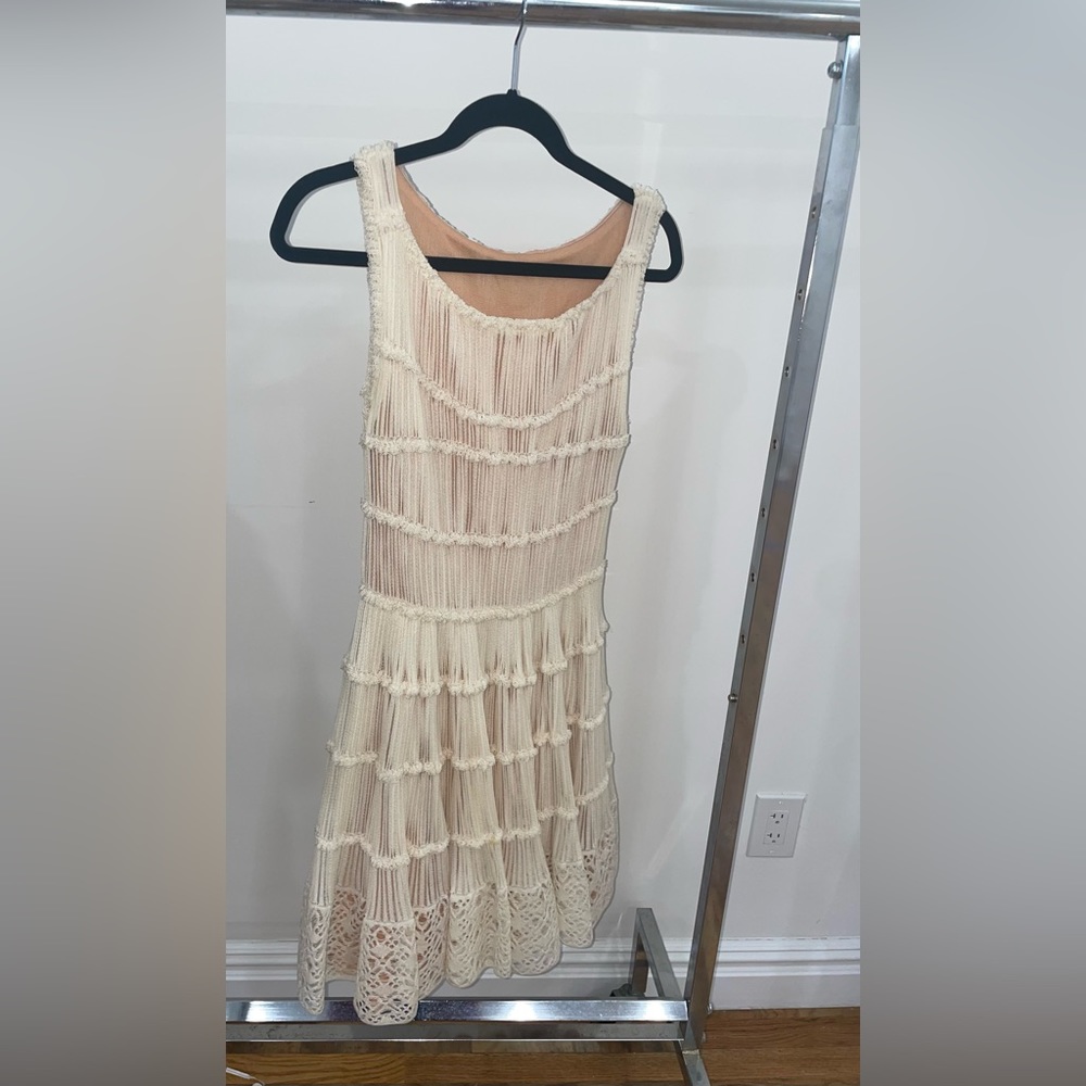 Like new Alaia cream sleeveless dress